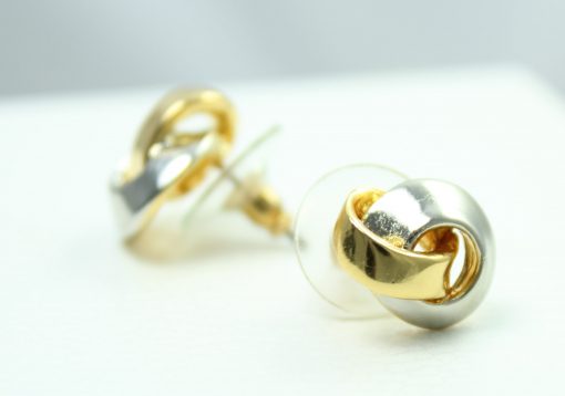 Silver and Gold Stud Earrings for Pierced Ears