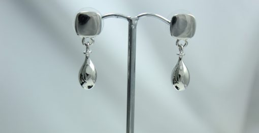 Silver Drop Earrings for Pierced Ears