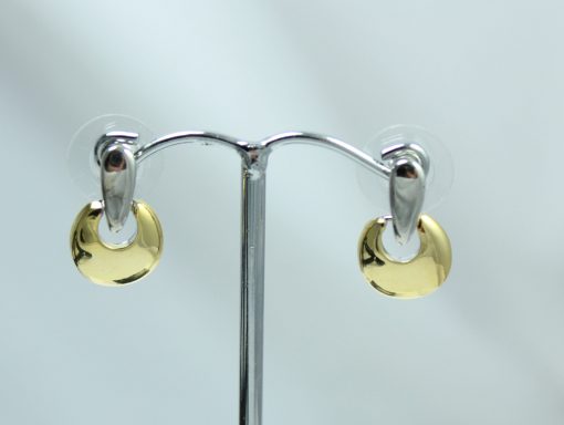 Silver and Gold Drop Earrings for Pierced Ears