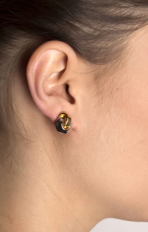 Silver and Gold Stud Earrings for Pierced Ears - Image 2