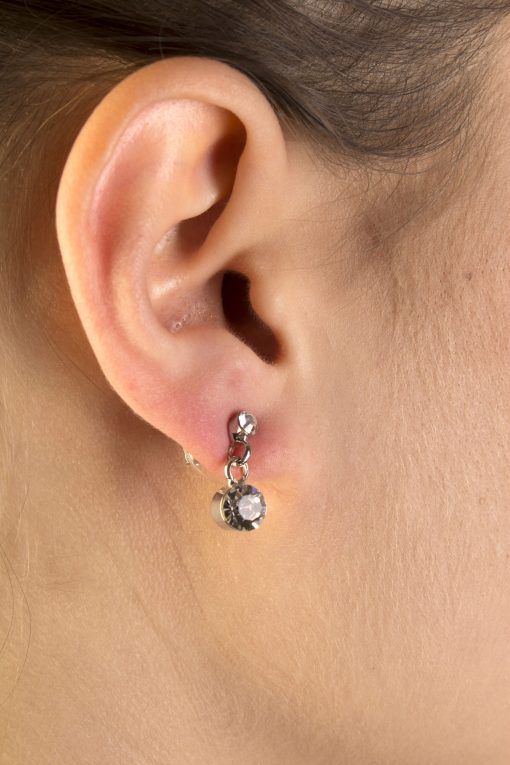 Diamond Drop Earrings for Pierced Ears - Image 3