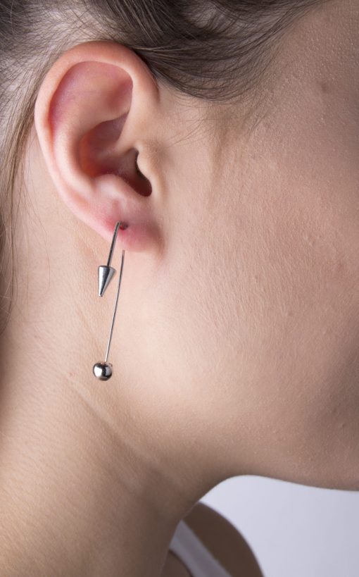 Punky silver earrings - Image 4