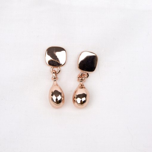 Rose Gold Droplet Earrings