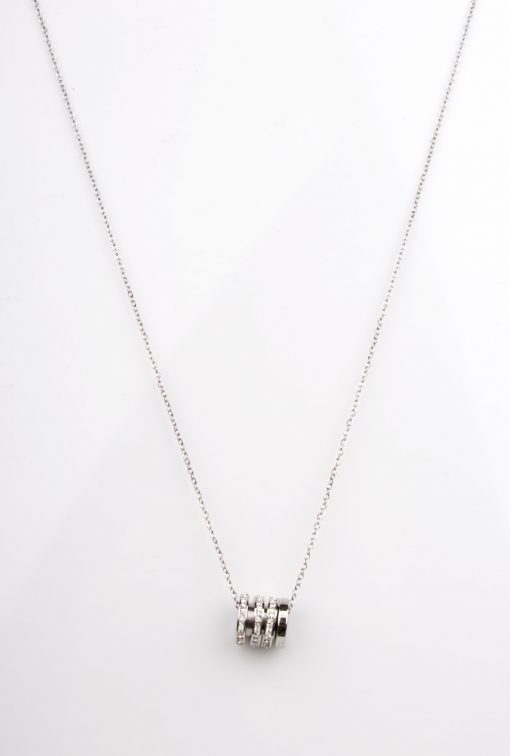 Silver Ring Pendant Necklace - Image 2