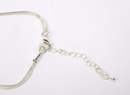 Silver and Rose Gold Doubled Layered Circle Pendant Neckalce - Image 3