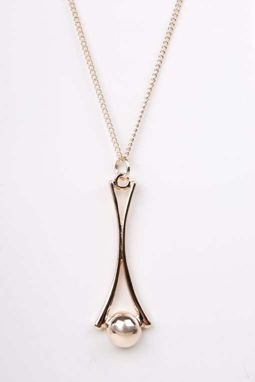 Rose Gold ball necklace - Image 2