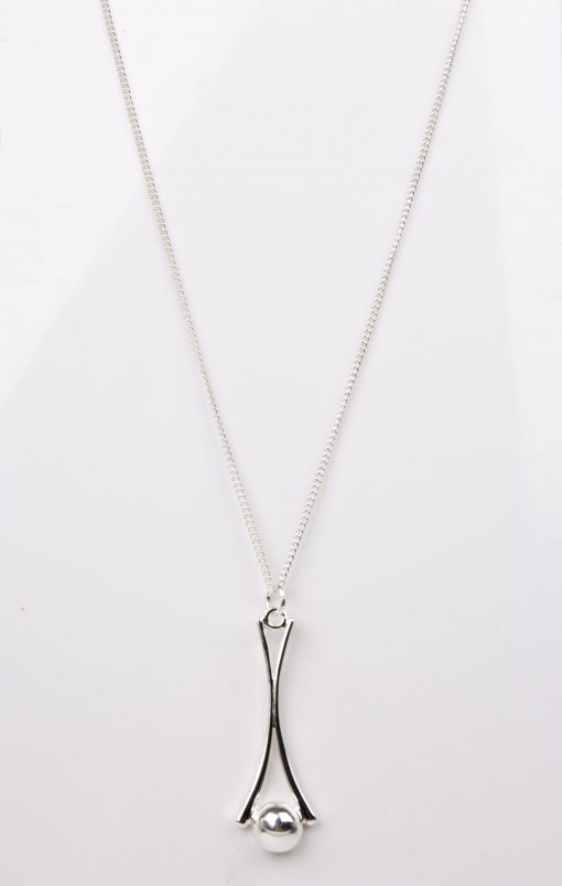 Silver ball necklace - Image 3