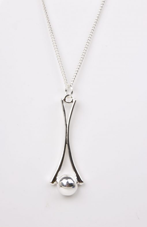 Silver ball necklace - Image 2