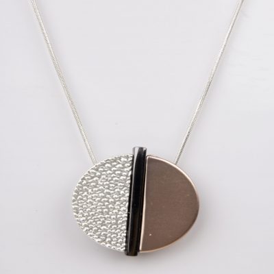Rose Gold two tone short necklace