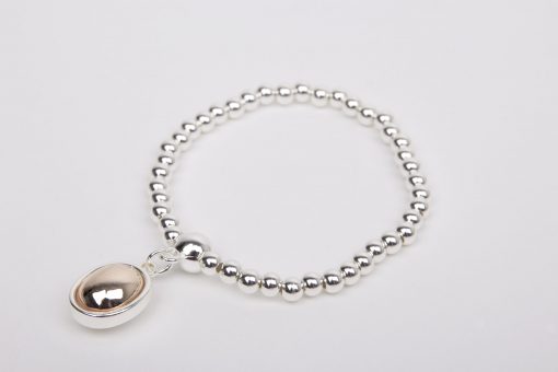 Gold oval drop bracelet