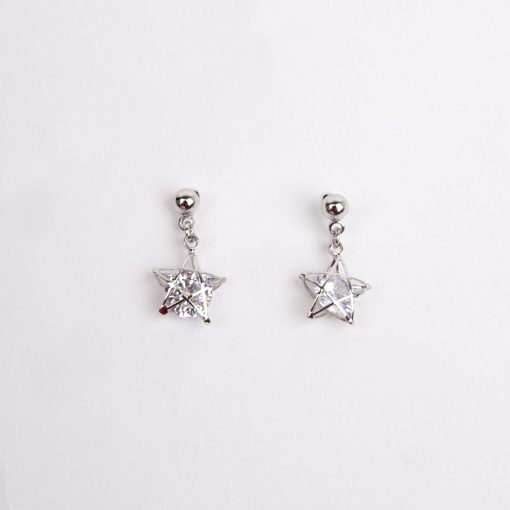Star Cubic Zirconia Drop Diamante Earrings
