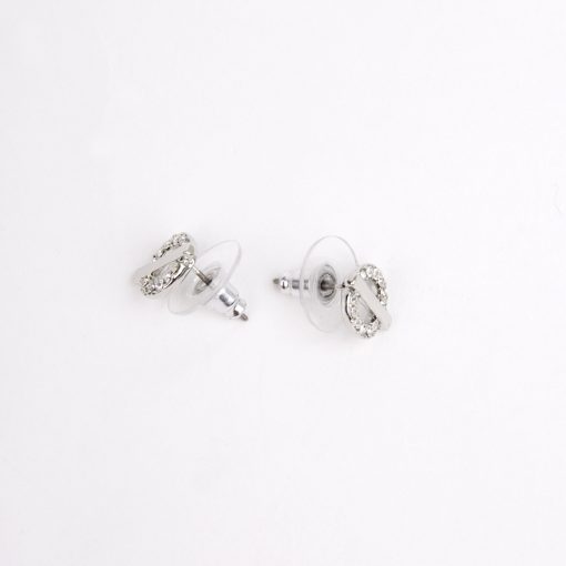 Circular Crystal Stud Earrings - Image 3