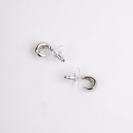 Quarter Silver Hoop Earrings - Image 2