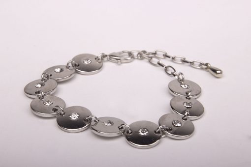 Silver Diamond Hoop Bracelet