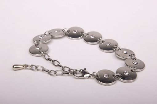 Silver Diamond Hoop Bracelet - Image 2
