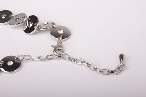 Silver Diamond Hoop Necklace - Image 3