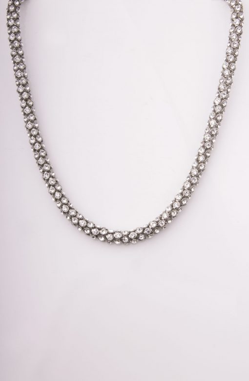 Diamond Metallic Clasp Choker