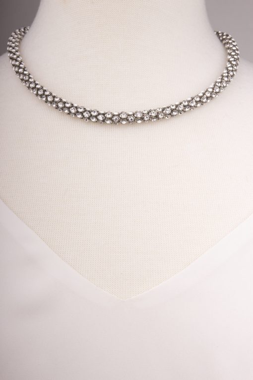 Diamond Metallic Clasp Choker - Image 2