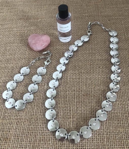 Silver Diamond Hoop Necklace - Image 8