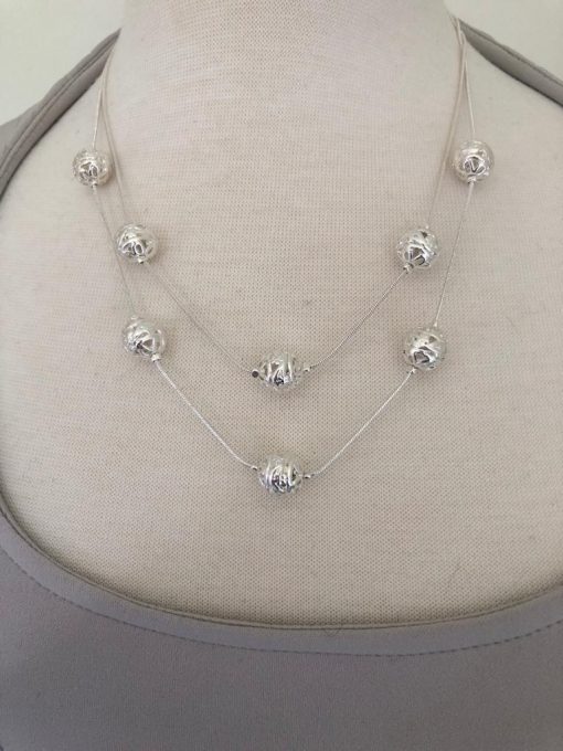 Silver Ball Necklace