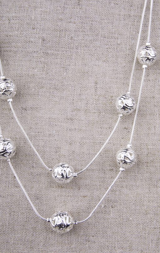 Silver Ball Necklace - Image 2
