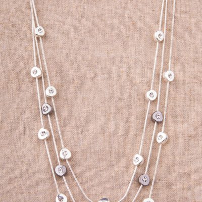 Layered Crystal Stone Necklace