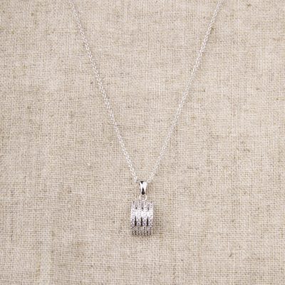 Silver Curved Necklace