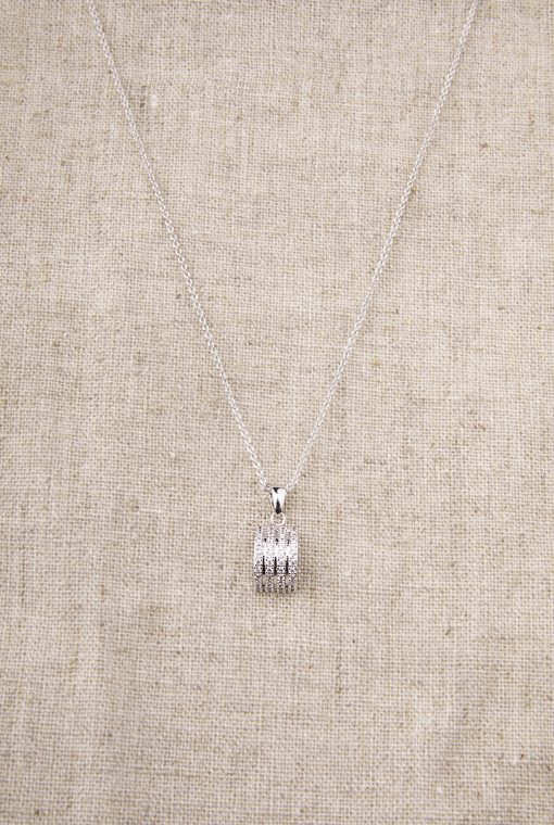 Silver Curved Necklace