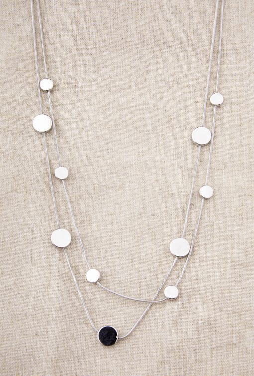 Double Layered Multi Disc Necklace