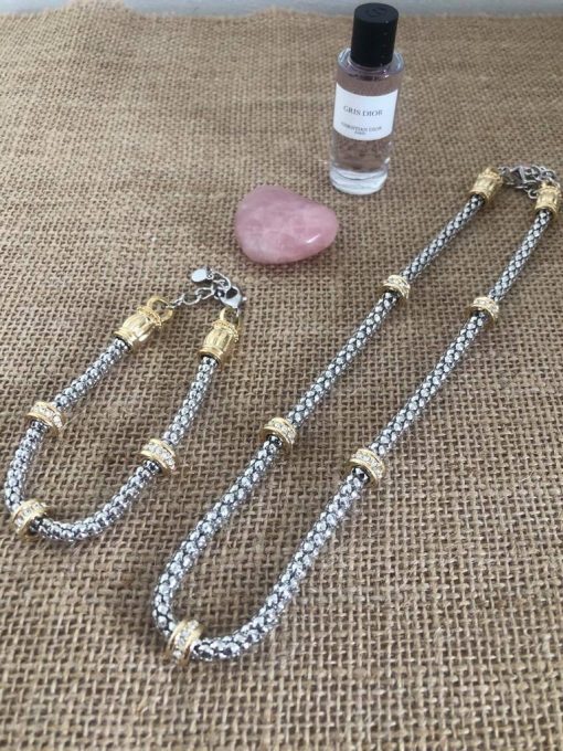 Silver and Gold Necklace - Image 7