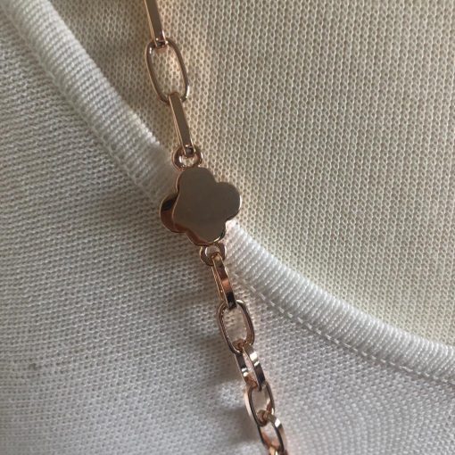 Rose Gold Diamante Clover Necklace - Image 3