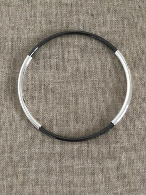 Silver and Graphite Bangles (set of 3) - Image 5
