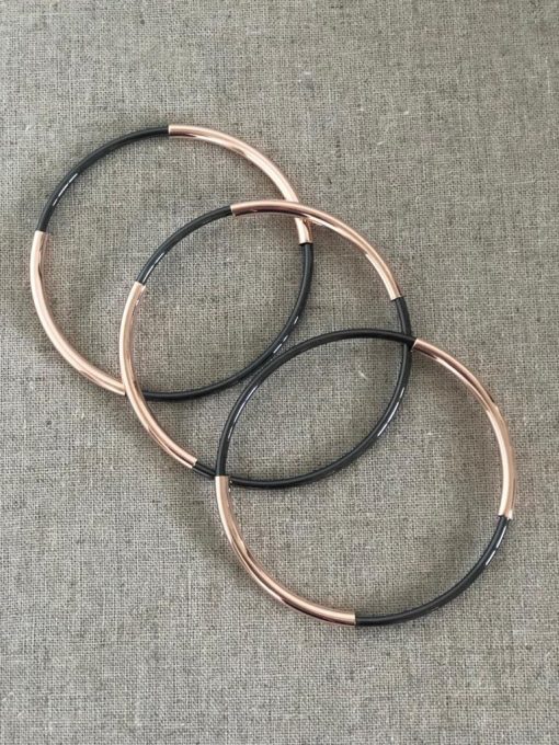 Gold and Graphite Bangles (set of 3) - Image 2