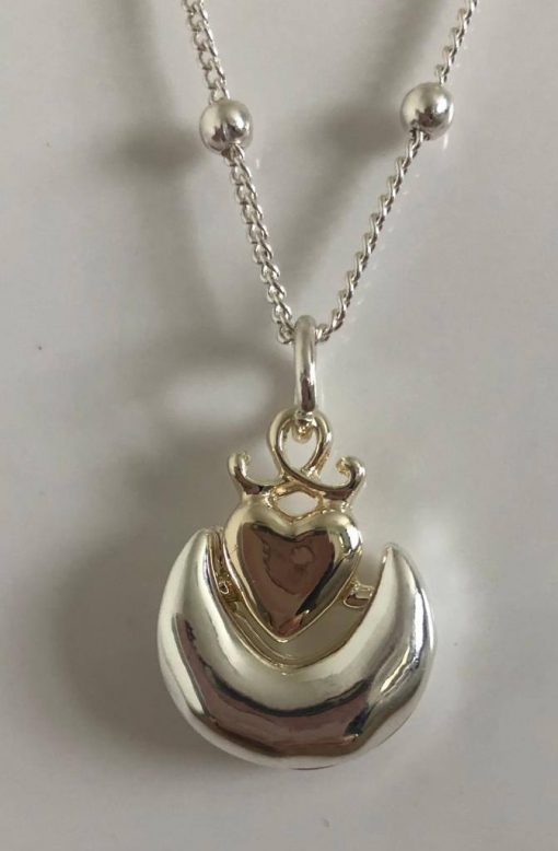 Heart Crown and Moon Necklace - Image 2
