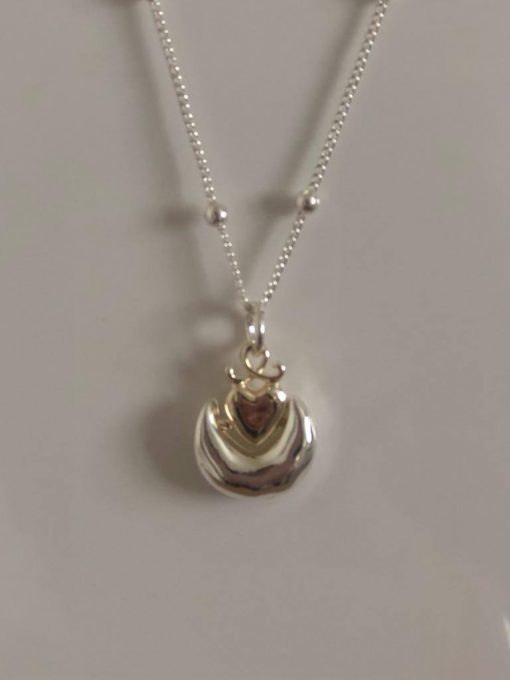 Heart Crown and Moon Necklace