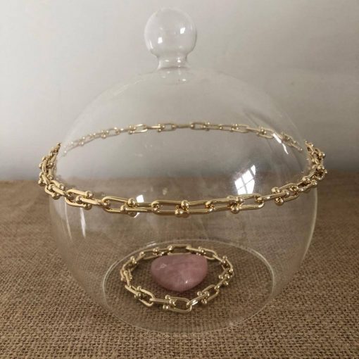 Gold Link Chain Necklace - Image 3