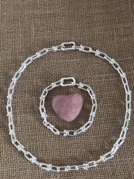 Silver Link Chain Necklace - Image 2