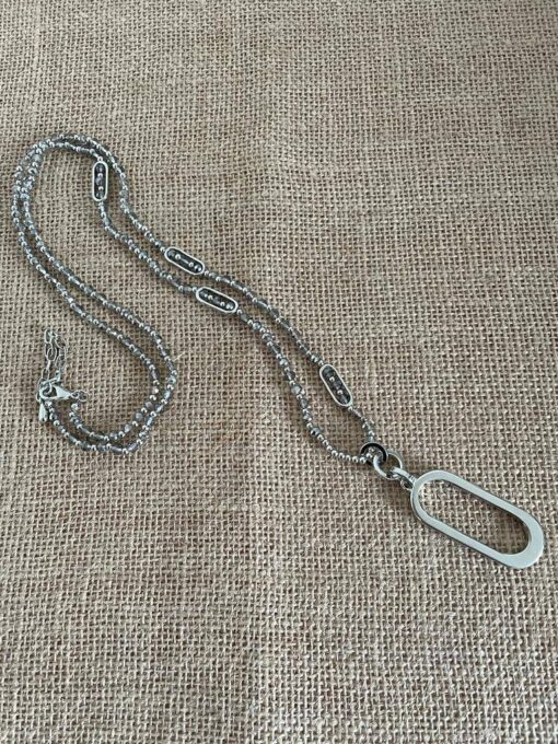 Hoop Bead Long Necklace - Image 3