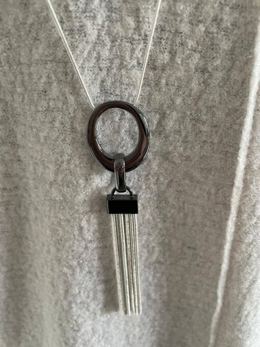 Silver Chained Pendant Necklace - Image 6