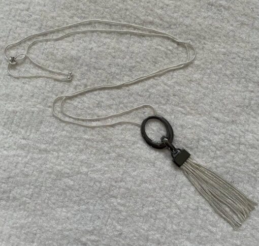 Silver Chained Pendant Necklace - Image 3