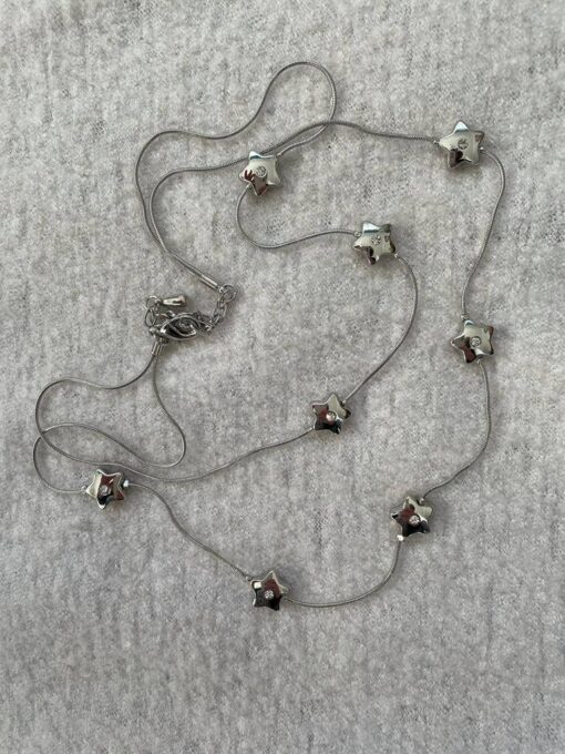 Star Diamond Double Layer Necklace - Image 4