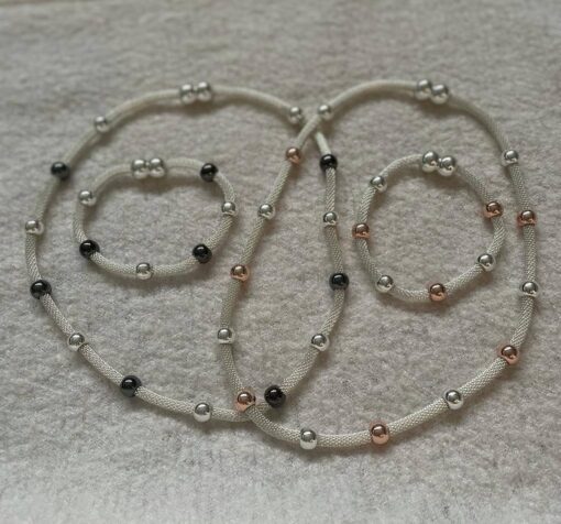 Silver and Gold Ball Magnetic Necklace - Image 6