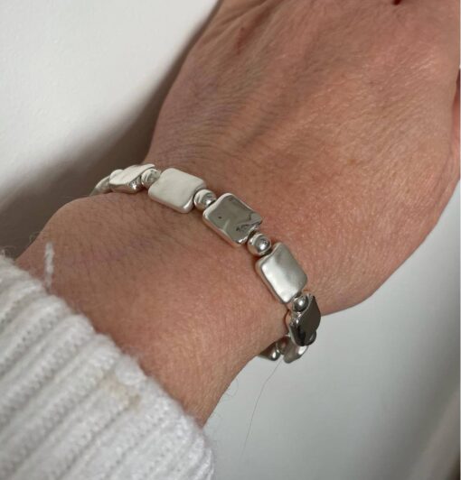 Silver Square Bracelet - Image 4