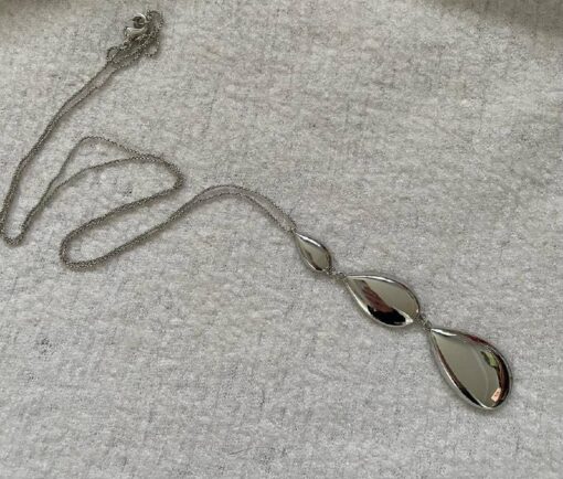Silver Long Drop Necklace - Image 6