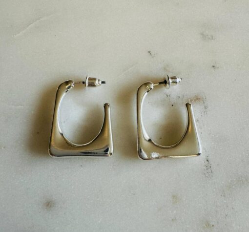 Hortense Organic Silver Shape Earrings