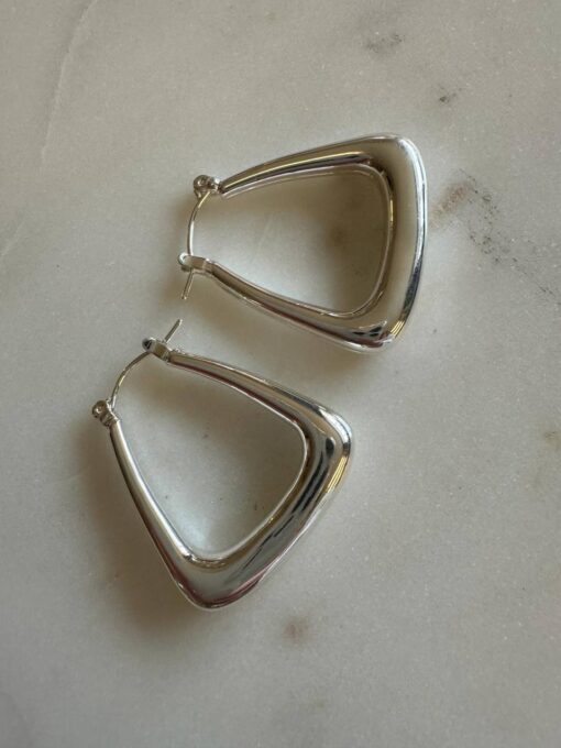 Dianne Organic Triangle Earrings - Image 3