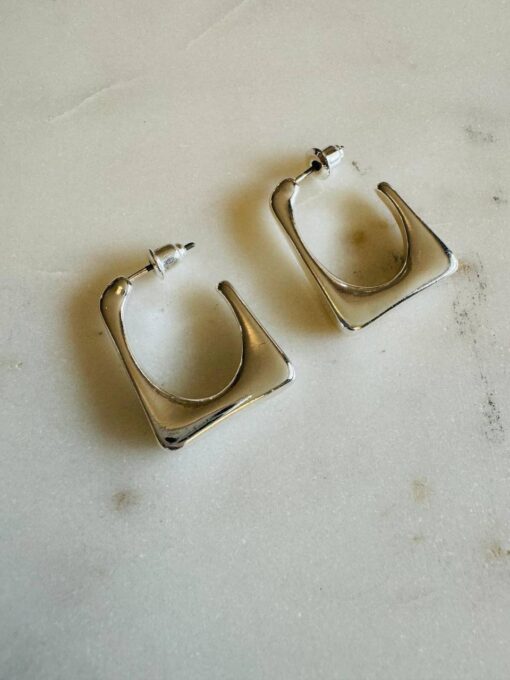 Hortense Organic Silver Shape Earrings - Image 5