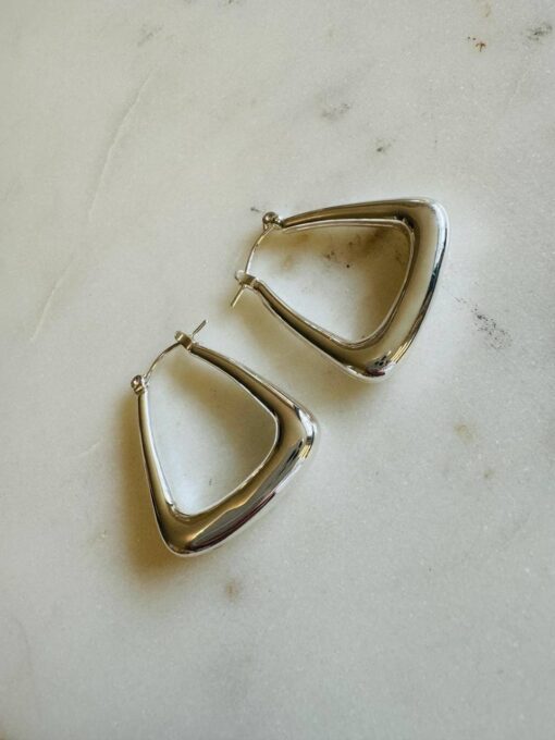 Dianne Organic Triangle Earrings - Image 2