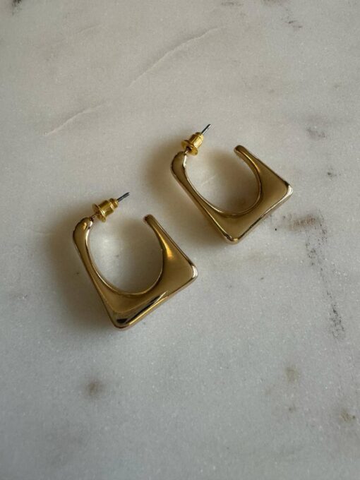 Hortense Organic Gold Shape Earrings - Image 2
