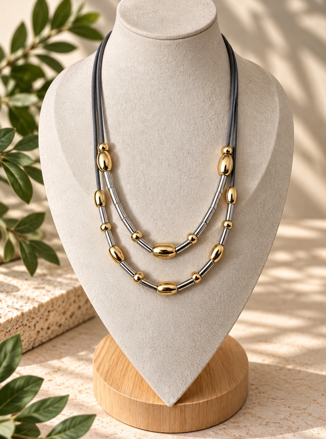 Amaris Gold Layered Necklace - Image 2